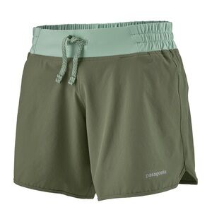 Patagonia Women's Athletic Shorts - Olive and Mint